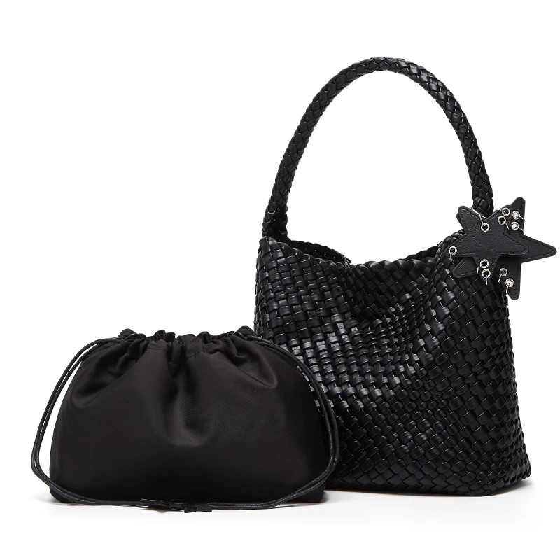 Borsa a Mano e a Spalla da Donna Minimalista Versatile a 2 Pezzi dal Design Ricercato