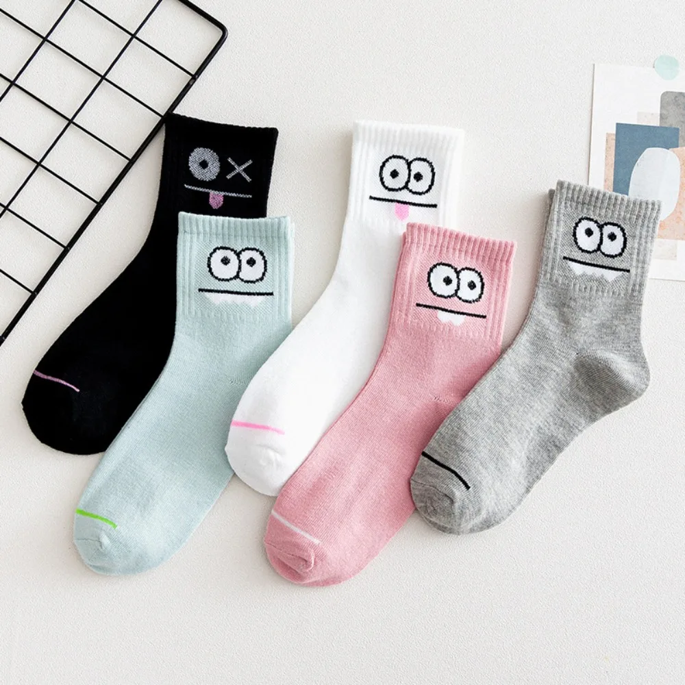 

5Pairs Korean Style Breathable Short Tube Socks Low Cut Stripe Kawaii Shallow Socks Sweet Cat Bow Boat Socks Warm