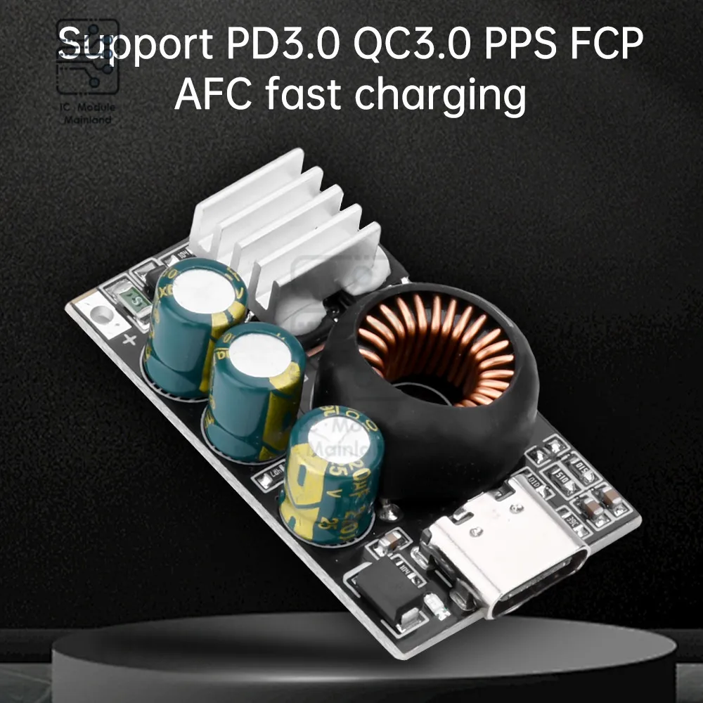 PD 65W Fast Charging Module Type-C Mobile Phone Charging Pad DC Buck Support PD3.0 QC3.0 PPS FCP AFC Fast Charger Car