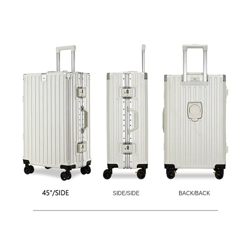 Aluminium Frame High Value Luggage Thickened Durable Trolley Case Universal Wheel Multifunctional 20 Travel Boarding Suitcase