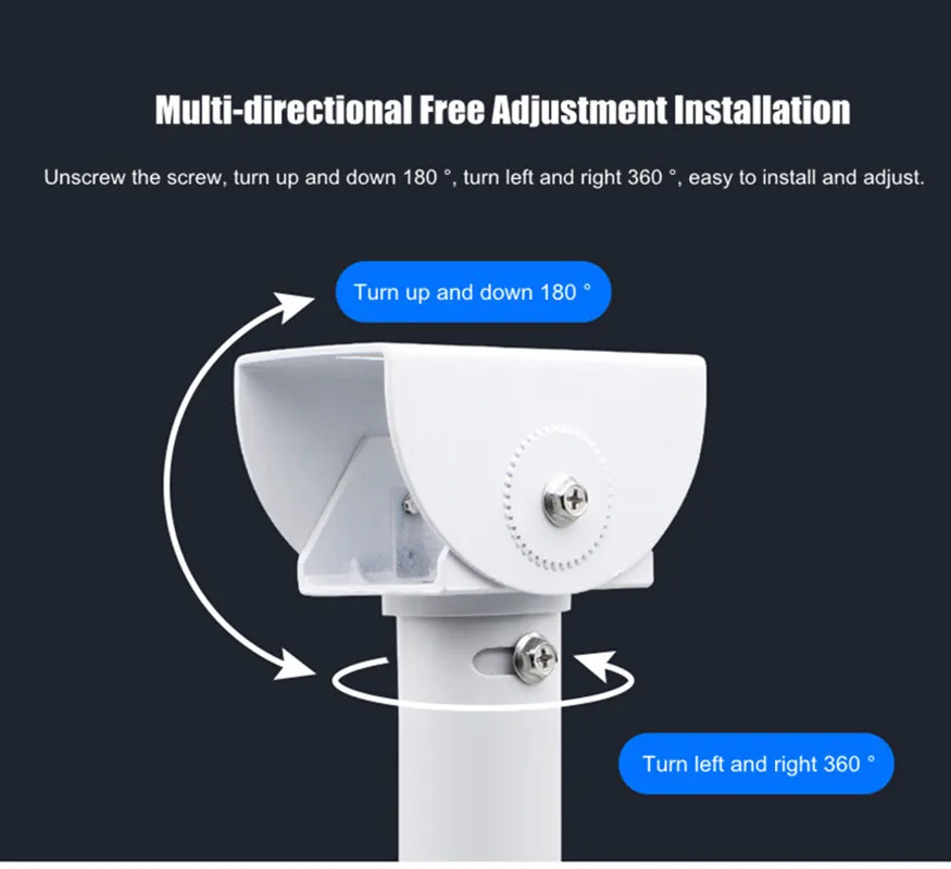 Universal Security CCTV Bullet Camera Bracket Thickened Telescopic Rod Wall Mount Camera Support L-Shaped Enclosing Wall Bracket