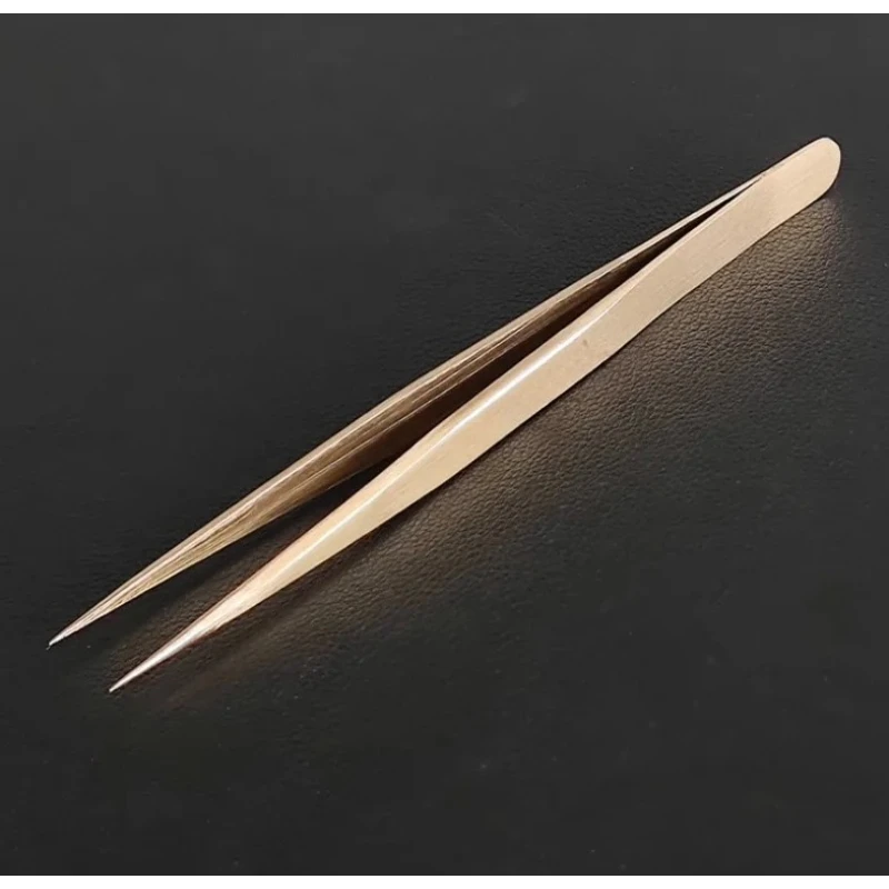 Non Magnetic Brass Tweezers Hand Polished Fine Point Watch Repair Tool For Watchmaker DIY Clock Craft Accessory