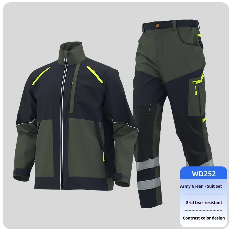 Mens Anti Tear Work Pants Wear Resistant Durable Trousers For Construction Miner Power Worker Labor Protection Clothing Clothes
