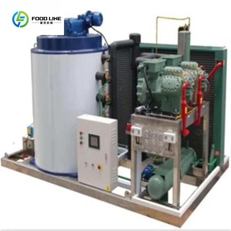 Hot Sell 10 Ton Ice Flake Machine Commercial Industrial Flake Ice Maker for Seafood Plant Custom