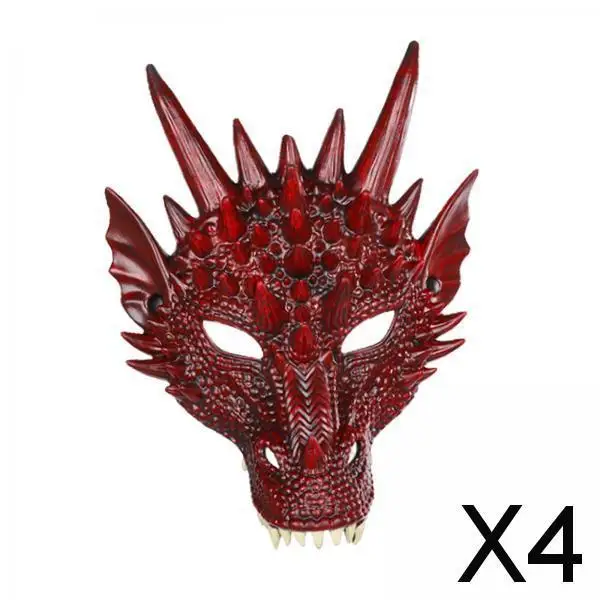 

Realistic Dragon Head Mask 3D Foam Half Face Cover for Cosplay Parties Halloween and Masquerade Performance