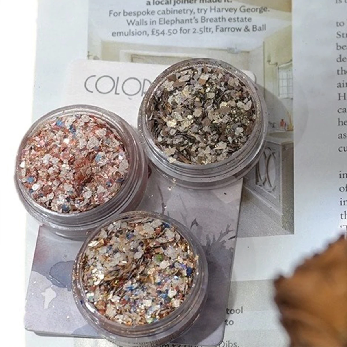 1pc 다채로운 쉘 네일 파우더 백금 호일 장식 및 라인 석 액세서리 DIY 네일 매력 네일 보석 네일 제품