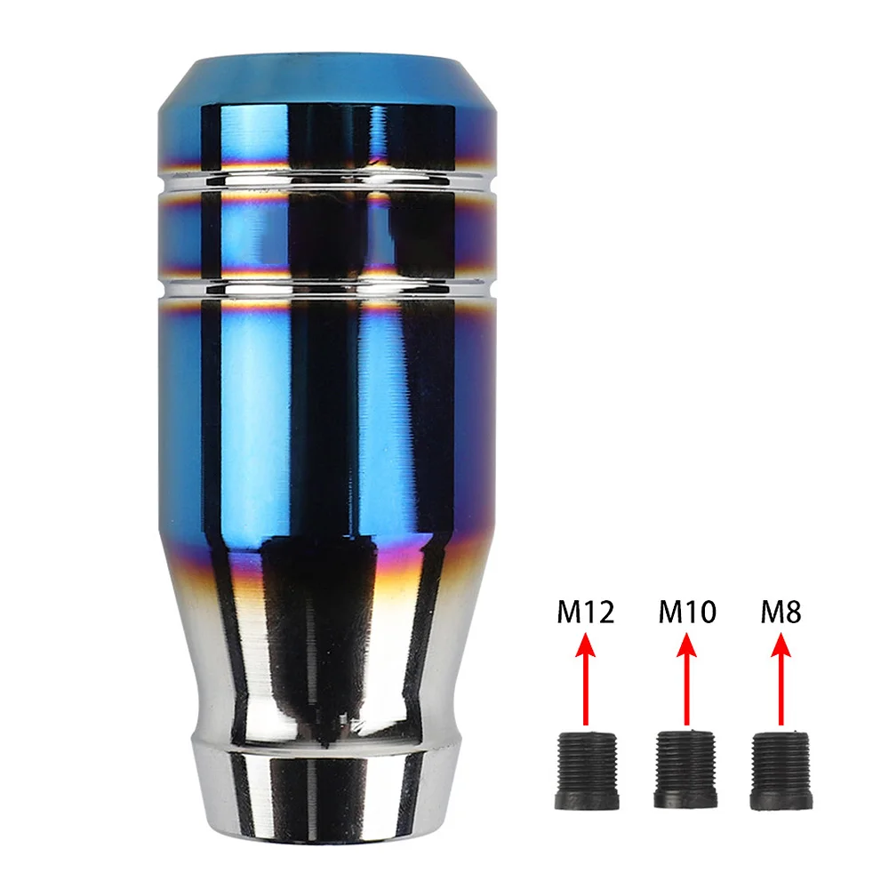 Universal Car Manual Shift Knob Gear Shifter Head Shift Knob Stick Aluminum Alloy Toasted Blue Throw Gear Shifter