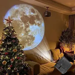 Planet Projection Lamp with Light Sheets Photo Earth Sun Galaxy Light Projector Novelty Atmosphere Light Party Photo Props