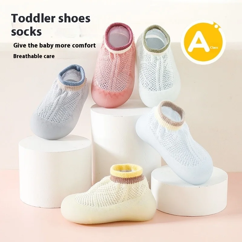 2025 طفل لينة وحيد الأولى مشوا أحذية المضادة للانزلاق تنفس جوارب داخلية للبنين بنات الرضع الربيع الصيف الخريف #3