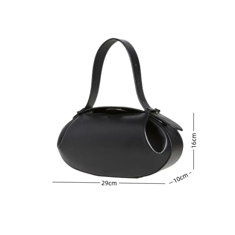 UKF Women Bag New Circular PU Vintage Solid Hasp Soft Luxury Designer Bags Shoulder Bag Handbag Pures And Bags Crossbody