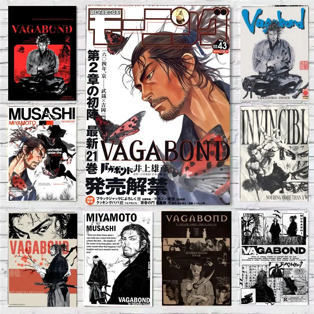 Anime V-Vagabond Poster Wall art print art suitable for living room bedroom bar parlor home decoration gift