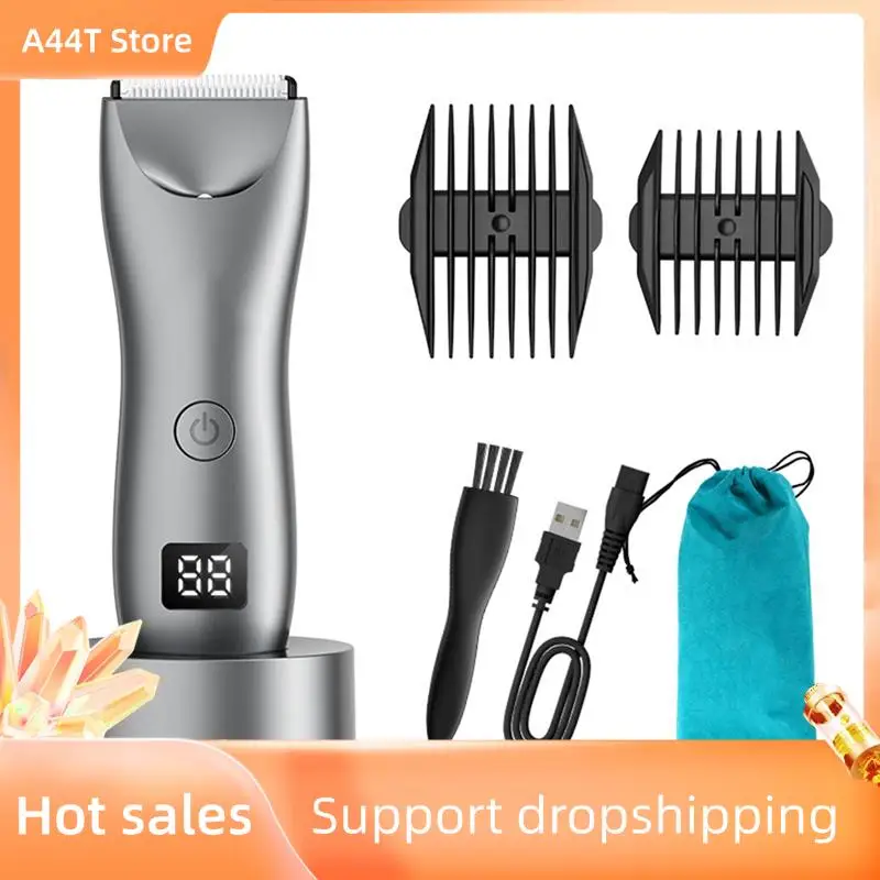 

A44T LED Display Trimmer For Man Shaver Homme Razor Beard Shaper Armpit Chest Hair Professional Barber