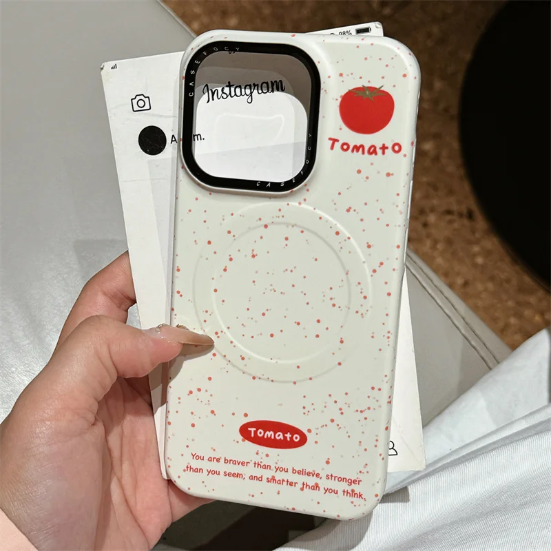 حافظة هاتف مغناطيسية لهاتف آيفون 16 برو 15 12 13 14 برو ماكس حافظة صلبة مع حامل حامل Magsafe لطيف 16Pro Funda