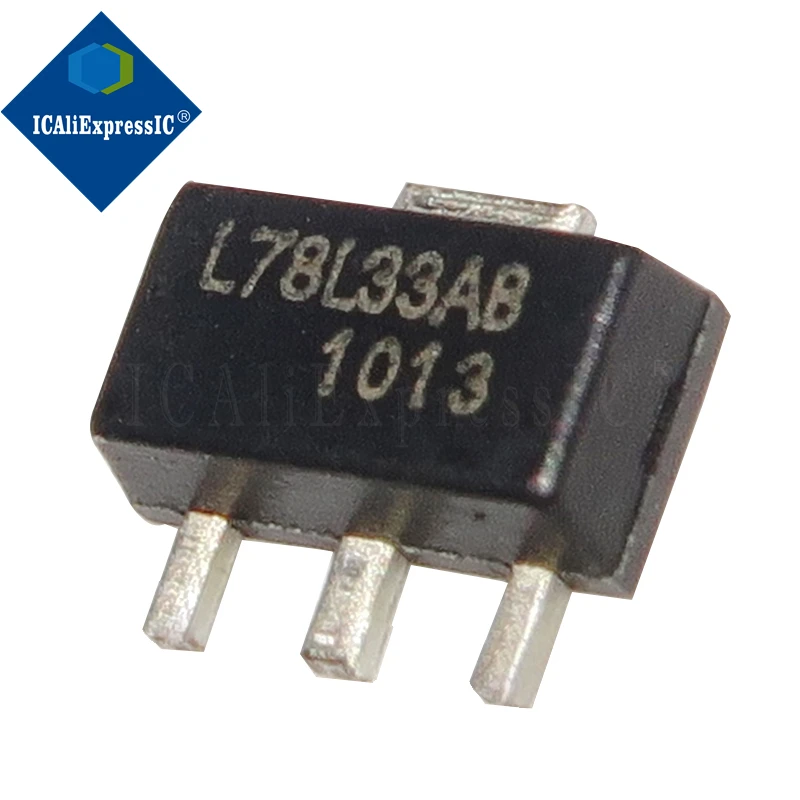 10pcs/lot L78L33ABUTR 3.3V .1A SOT-89 L78L33ABU 78L3 L78L33A 78L33 L78L33 78L33A In Stock