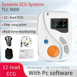 CONTEC Dynamic 12 Leads ECG Holter Systems 48 Hours Recorder,2GB Card,Analyzer Software(Download Online) TLC6000