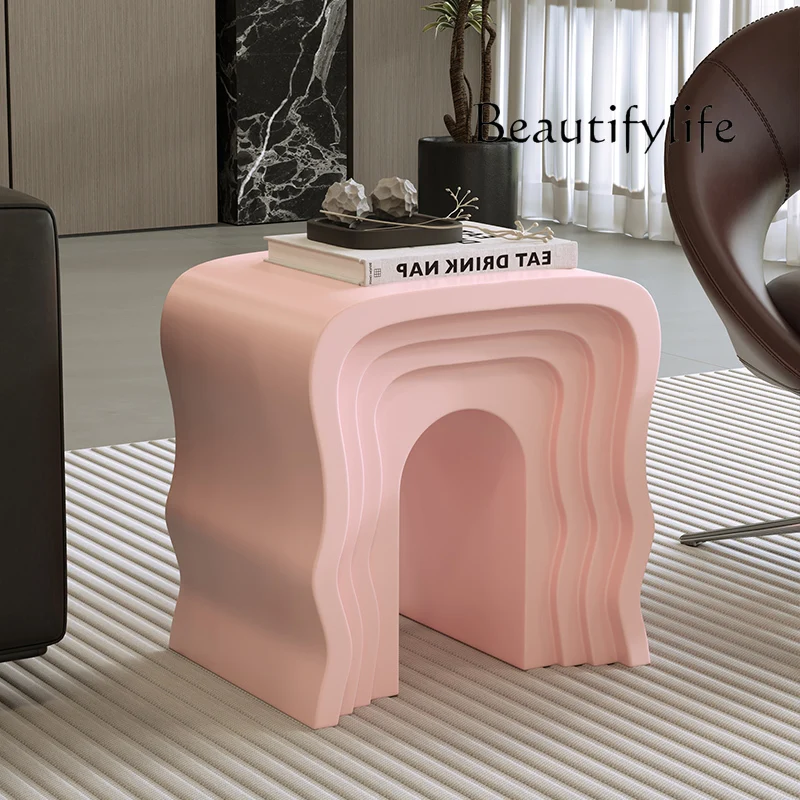 X Bedroom Cute Coffee Table Sweet Mini Modern Aesthetic Designer Side Table Living Room Cheap Mesa Auxiliar Postmodern Furniture