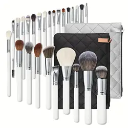 26pcs Private Label  Makeup Brushes Set Foundation Blush Concealer Eye Powder Cosmetic Brush Soft Fiber Make Up Beauty Tools