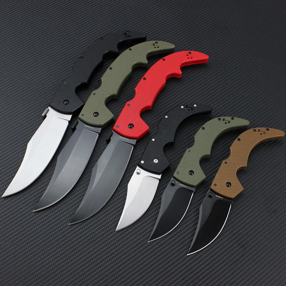 

Cold Large/Medium Size 12.4inch Professional Survival Folding Knife AUS-10A Steel Blade Outdoor Military Tactical Hunting Knife