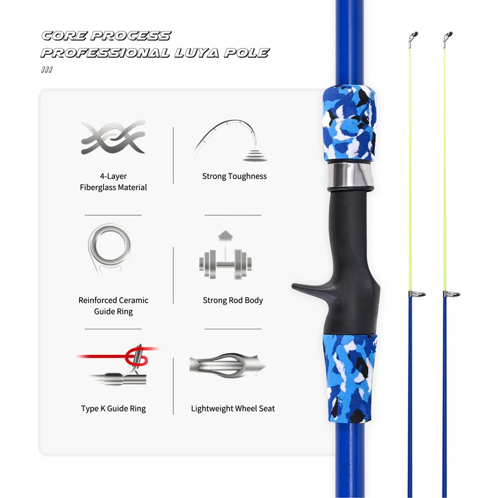 Portable Telescopic Camouflage Children's Fishing Rod with Rotating Adjustment Throwing Rod Outdoor Fishing Accessories Tools