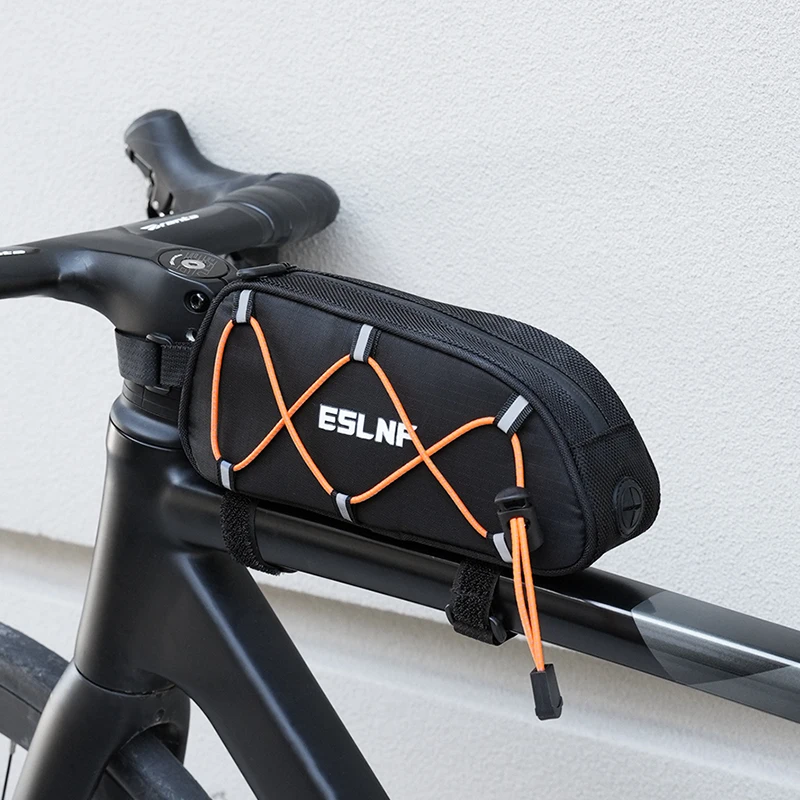 

ESLNF Bike Bags Rainproof Reflective Front Top Frame Tube Bag Large Capacity Ultralight Bicycle Upper Pipe Bag Bicycle Bag