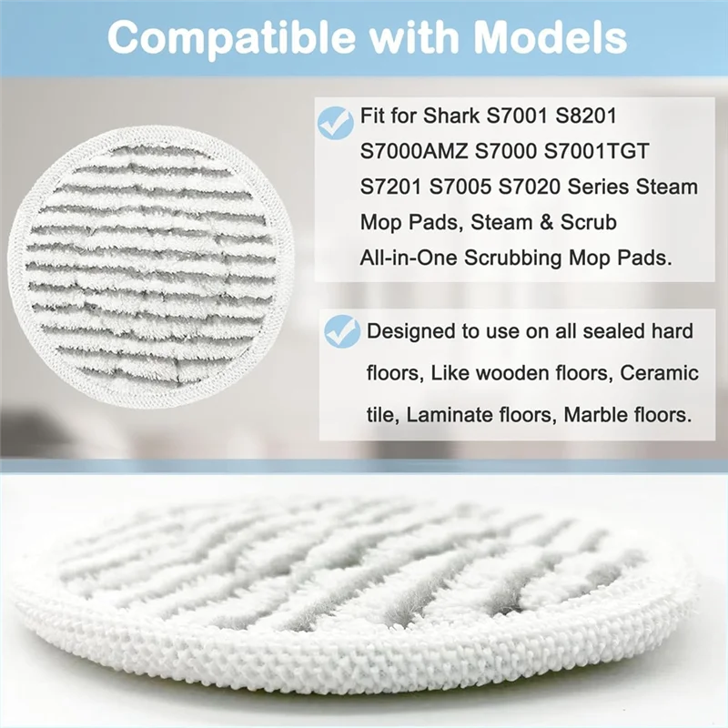 X17A 2025 NEW-14PCS Mop Cloth Kit For Shark S7000AMZ S7001 S6002EU T2 Electric Steam Mop Cloth Accessories Replacement Parts