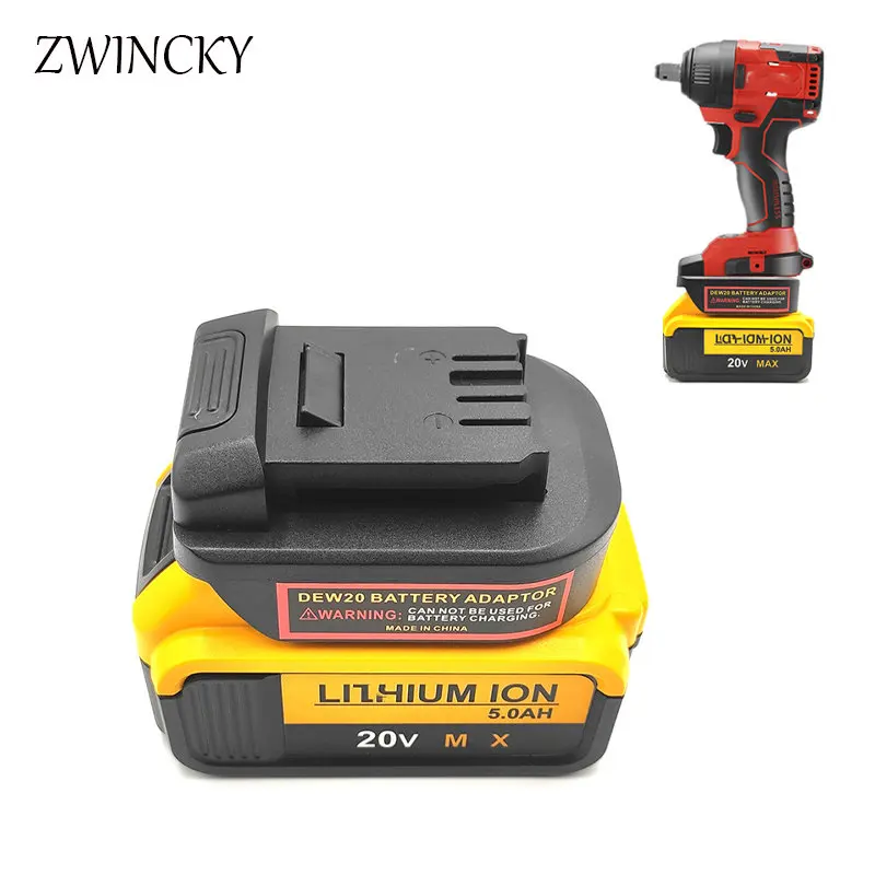 ZWINCKY ตัวแปลงแบตเตอรี่ Converter สำหรับ DeWalt 18V 20V DCB Series Li-Ion แบตเตอรี่แปลงสำหรับ DEVON 20V แบตเตอรี่เครื่องมือ