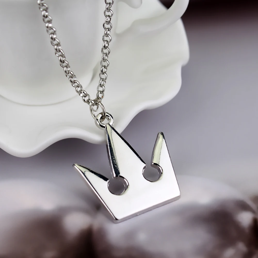 Game Kingdom Hearts Kettenanhänger Halskette Sora Schlüsselklinge Krone Charm Statement Choker Damen Herren Cosplay Schmuck Geschenk – Detail 5