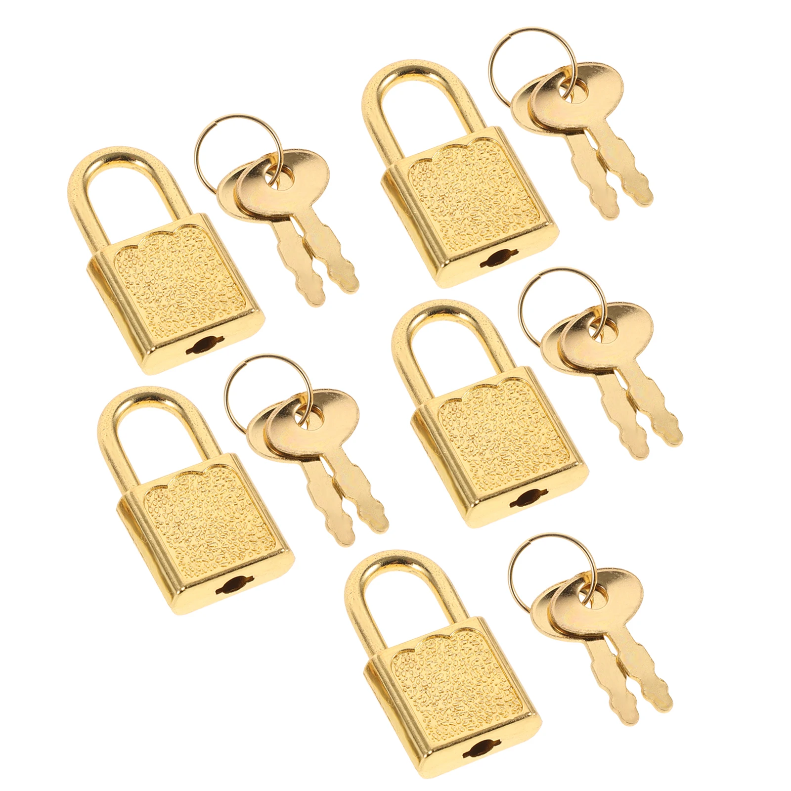 

5 Sets Pirate Treasure Chest Lock Key Mini Padlock Set Golden Jewelry Box Buckle Drawer Latch Suitable for Wooden Boxes Cabinets