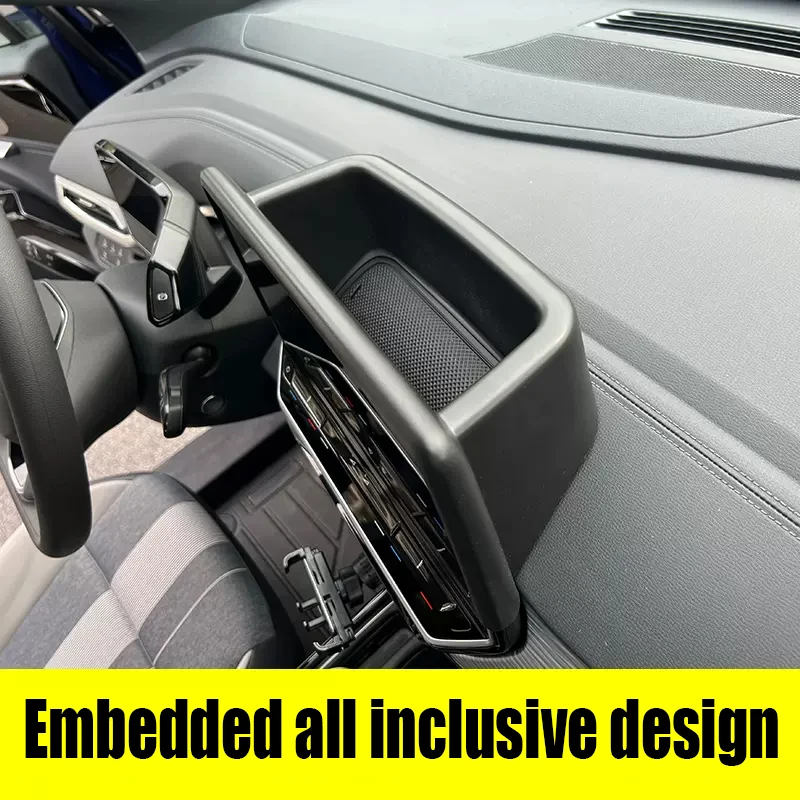 صندوق تخزين خلفي بشاشة ملاحة ، مادة ABS ، صندوق تخزين خلفي لسيارات فولكس فاجن VW ، ID.4 ، ID4 ، تقفيل ، #4