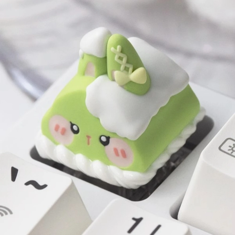 Dessert Animal Artisan Keycap Anime Cute Keyboard Cap Original Cartoon Custom Resin KeyCap for Mechanical Keyboard Accessories