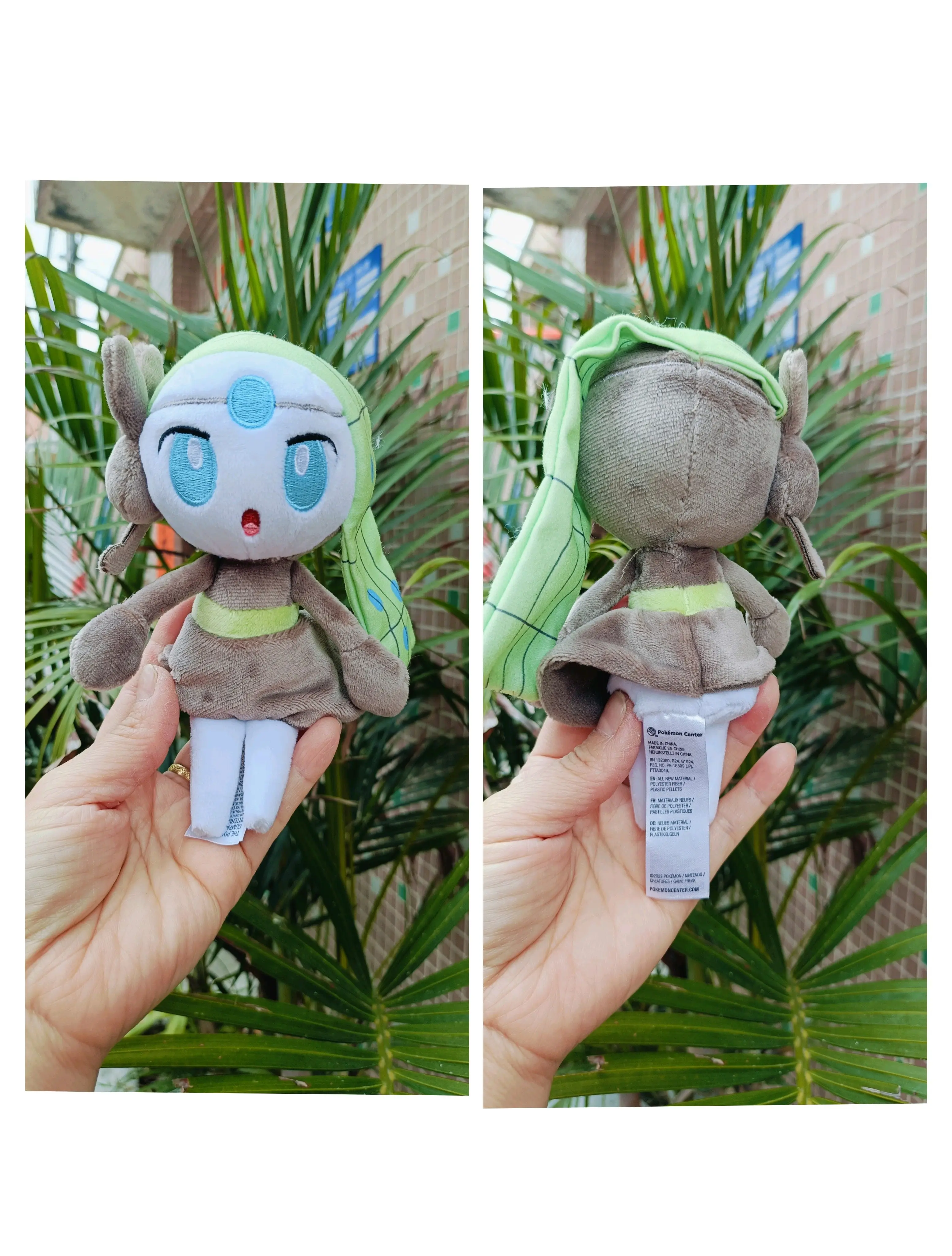Japanese Genuine Pokemon  Plush Toy Dolls Singing and Dance Movement Meloetta Children Cute Soft Birthday Christmas Gifts