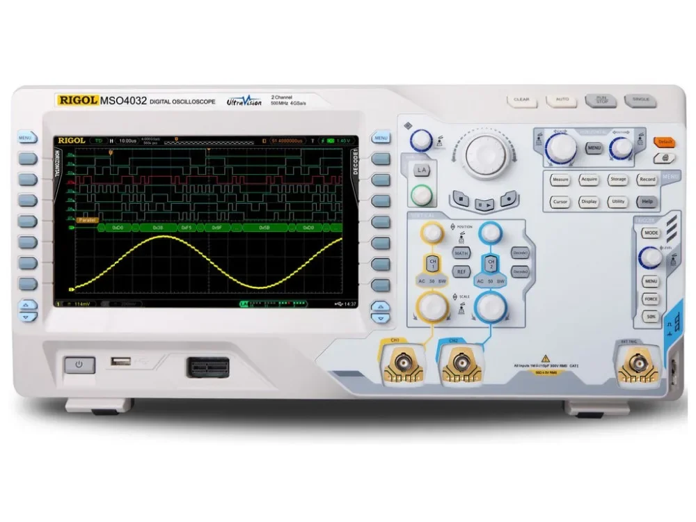 RIGOL MSO4032 350 MHz, 4 GSa/s, 140Mpts, 2+16 Channel Digital Oscilloscope