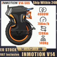 EU Stock Original INMOTION V14 Electric Unicycle 4000W Motor 70KM/H Adventure INMOTION V14 134V 2400Wh 50S EUC Wheel