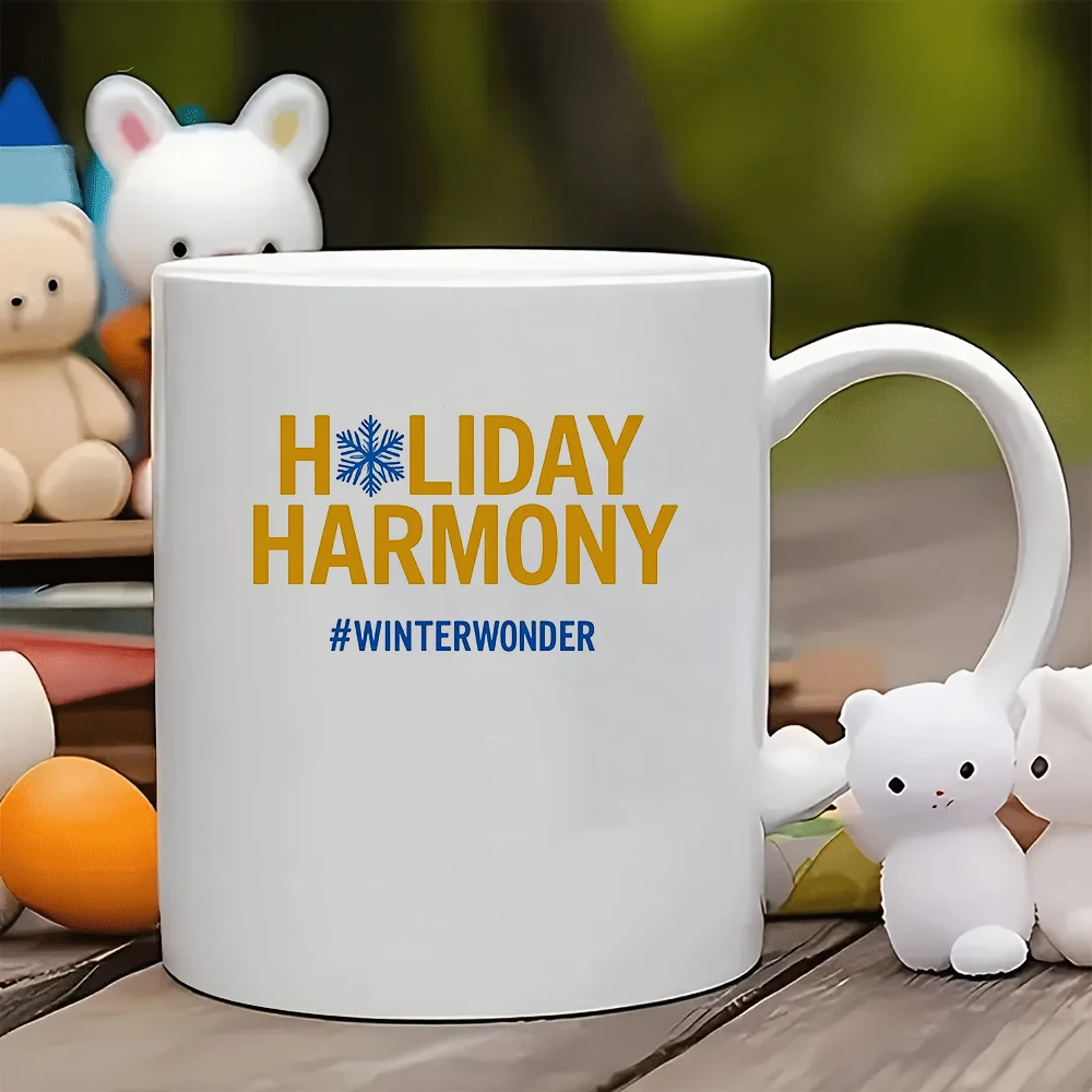 

11oz Cup + Holiday Harmony Sticker Christmas Gift Kids Water Cup Home Office Coffee Cup
