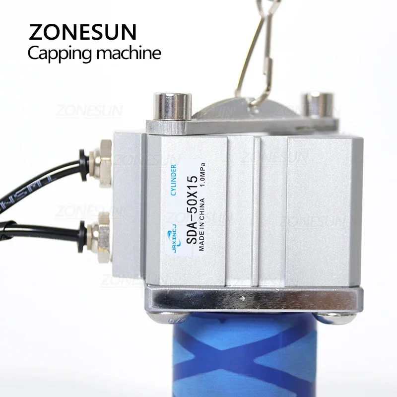 ZONESUN ZS-YGP1 Pneumatic Capping Machine Small Size Handheld Perfume Bottle Crimping Machine Cap Pressing Tool Packaging