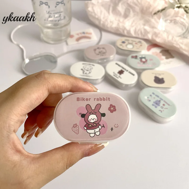 

【XHB93】Mini Cartoon Cute Women Men Contacts Lenses Container Storage Box Portable Travel Set