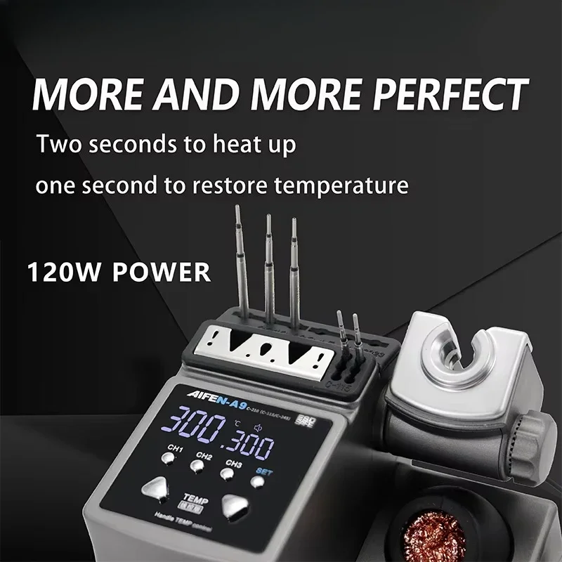 A9 Soldering Station with Soldering Iron Tip C210/C245/C115 Handle for Electronic PCB BGA Welding Rework Station Lead-free