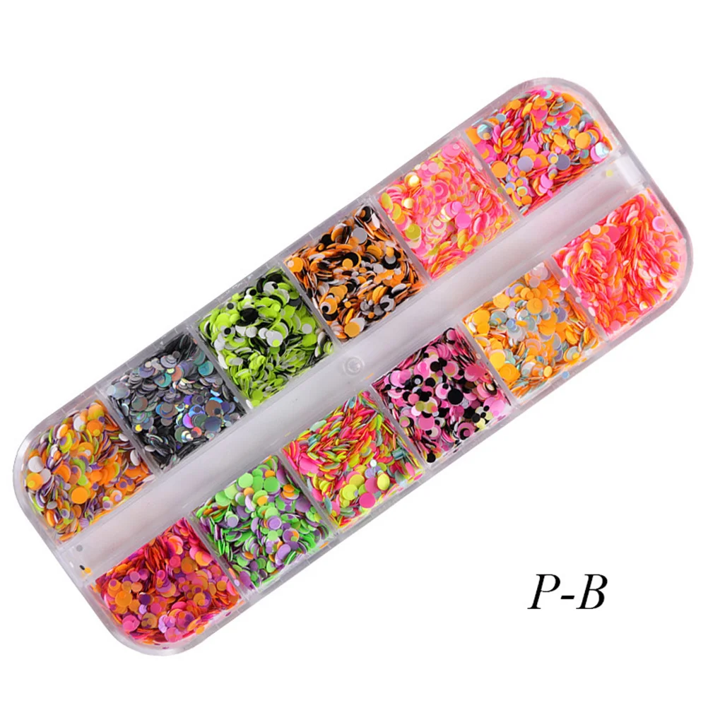 

Glitter Nail Sequins Colorful Round Paillette Diy Art Decorations For Women Girls Party Manicure Nail Art Accessories