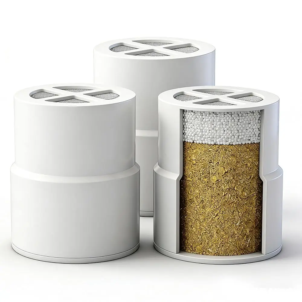 

Allexpresk3-Pack Replacement Filter for JOLIE Shower Head, Compatible with JOLIE Shower Filter Cartridge, Reduces Chlorine, Heav