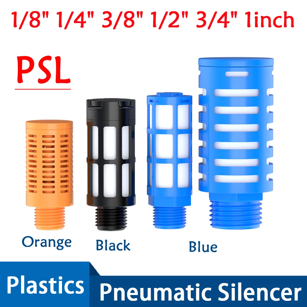 

1-10Pcs Air Plastic Exhaust Muffler Pneumatic Noise Filter 1/8 1/4 3/8 1/2 Male Thread Absorb Noise For Solenoid Valve
