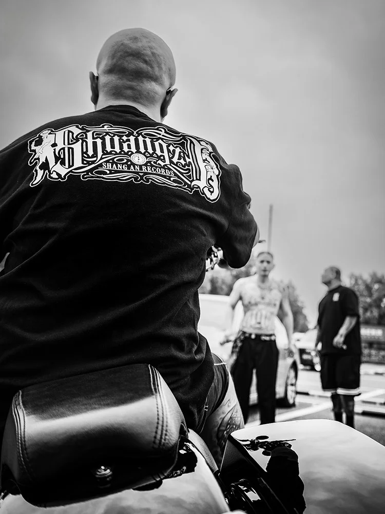 

Collaboration Edition Pure Cotton Black White Short Sleeve T-Shirt Nuclear Explosion X ShangMai Album Heavyweight Hip Hop Style