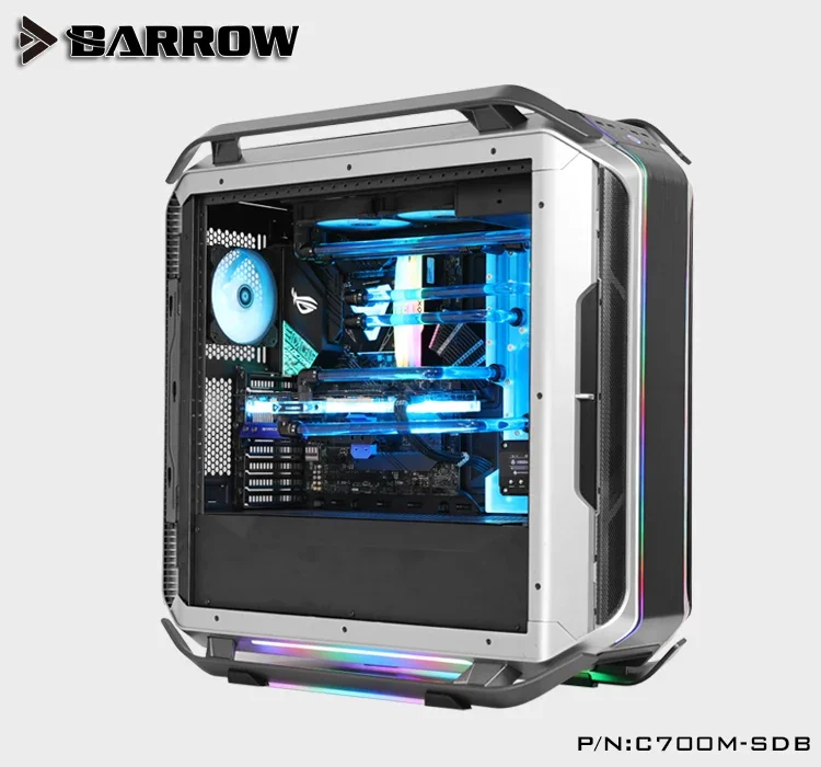 Imagem -03 - Barrow Distroplate Sistema de Refrigeração de Água Cooler Master C700m Case C700m-sdb pc Gaming 5v 3pin Waterway Board