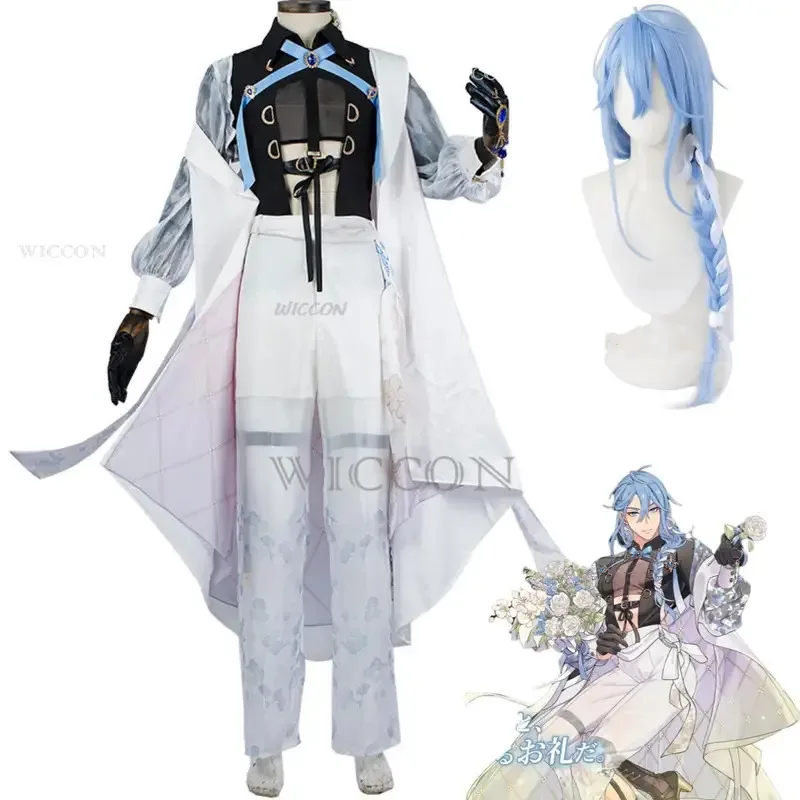 NewAnime Game Nu: Carnaval Edmond Cosplay disfraz peluca uniforme capa conjunto completo adulto mujer hombre fantasía Halloween Masqu1;s'6,y;9'b,5;