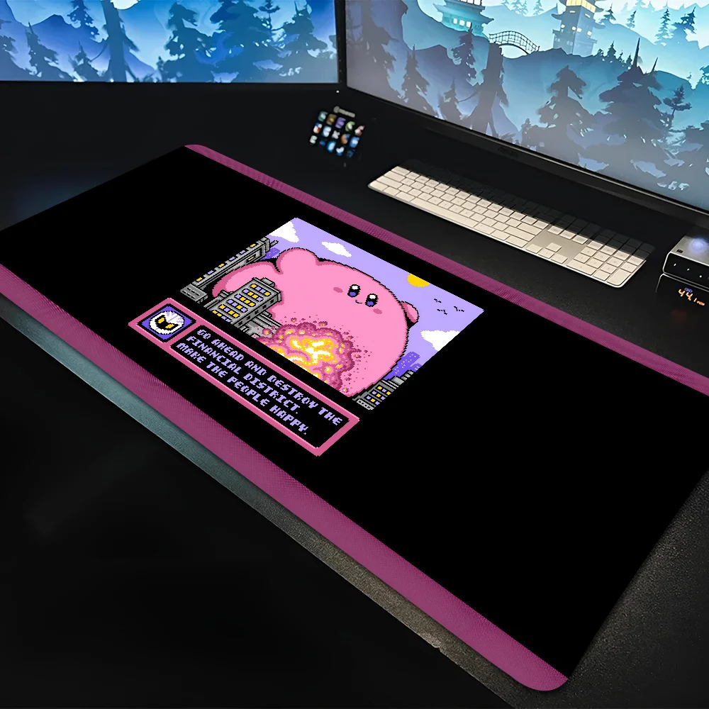 Anime Mousepad Large Gaming Mouse Pad LockEdge Thickened Computer Keyboard Table Desk Mat Kirby-y