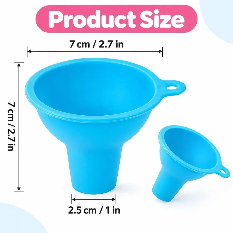 Household Wide Caliber Silicone Big Mouth Funnel Transfer Oil Milk Powder Beans Cooking Tool