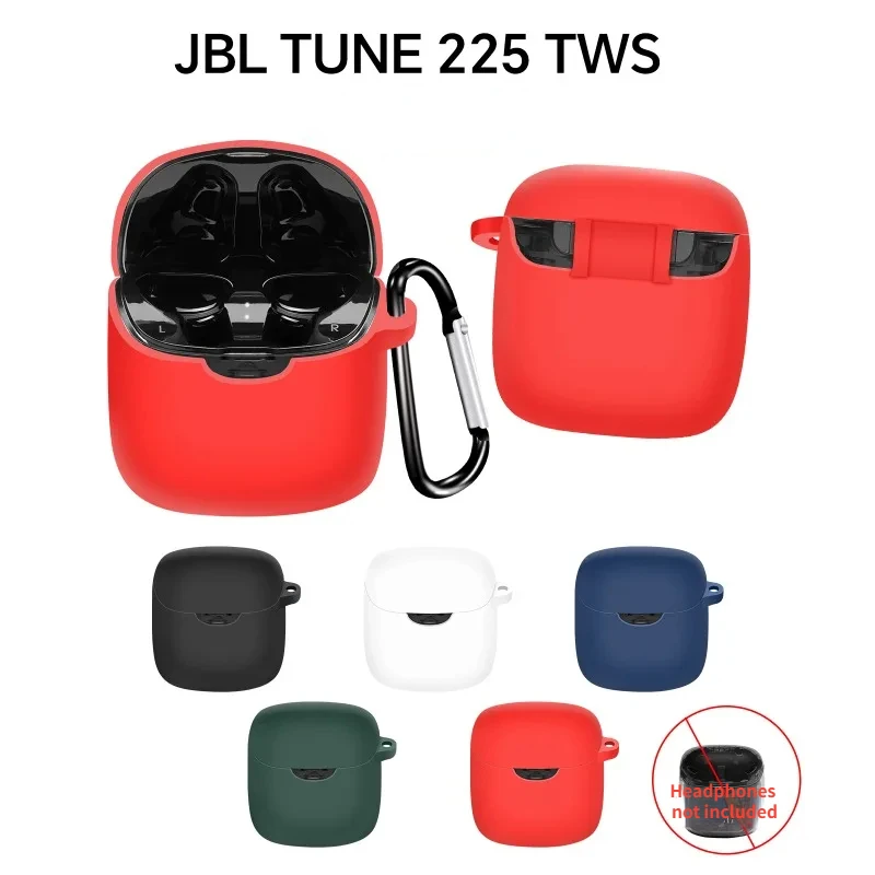 

Silicone Protective Shell Anti-fall Earphone Case for JBL TUNE 225 TWS Wireless Bluetooth Earphones Accessories High Quality