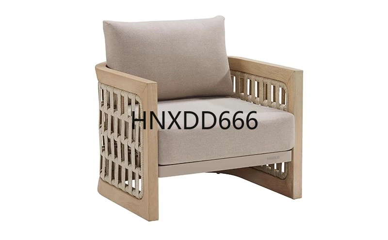 

Outdoor sofa teak courtyard rattan coffee table