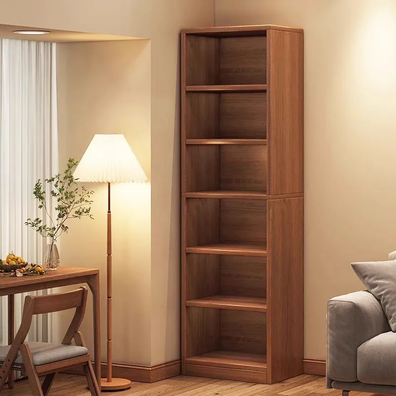 

Multi-functional Solid wood bookshelf Floor shelf Simple wall corner storage rack Student bookcase