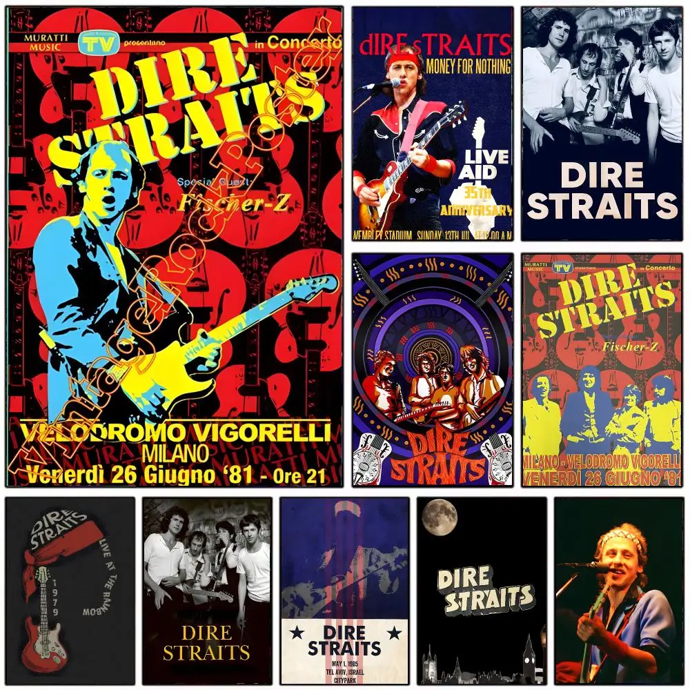 Rock Band D-Dire Straits Poster Wall Art Print Decorative Mural Home Decor Gift Unframed