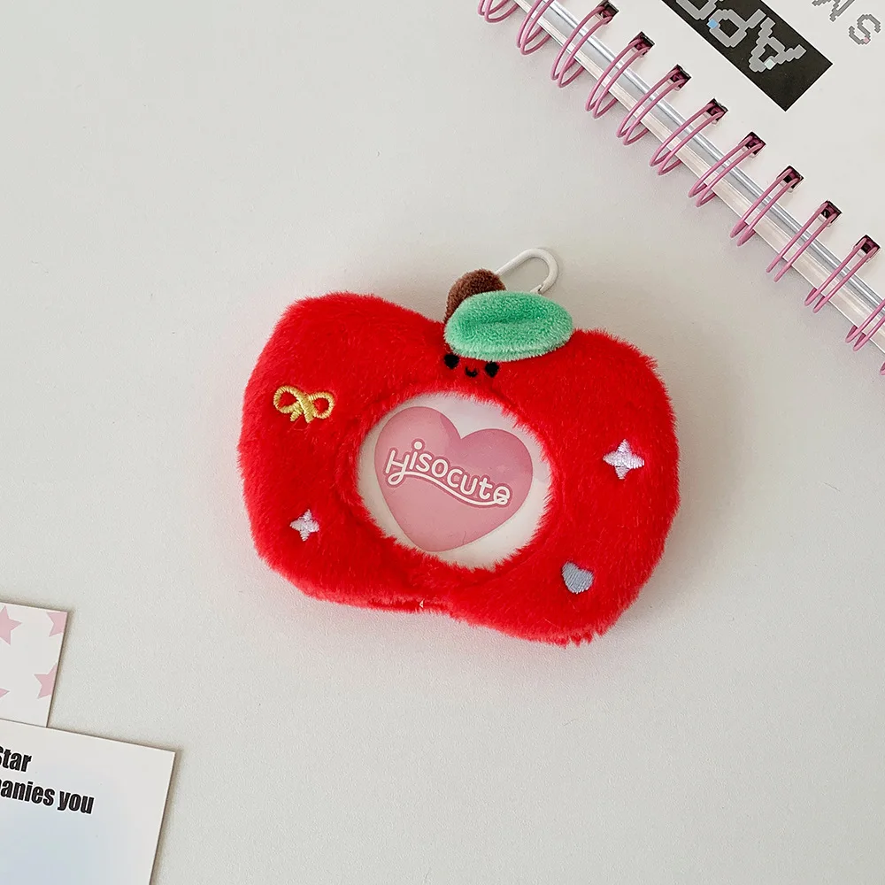 Kép 6: Aranyos Alma Lóhere Medál Kulcskarika Plüss rty birtokosa photocard Bálvány foto kijelző Anime Jelvény tárolására Ajánló fedezze keychain